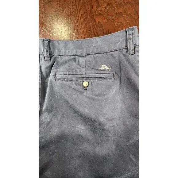 Tommy Bahama Mens Boracay Shorts Black Stretch Cotton Tencel Blend Sz 35 - Picture 7 of 9